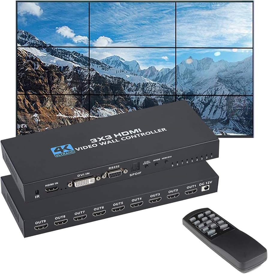 Amazon.com: Video Wall Controller 3x3, TV Wall Processor, 4K x 2K