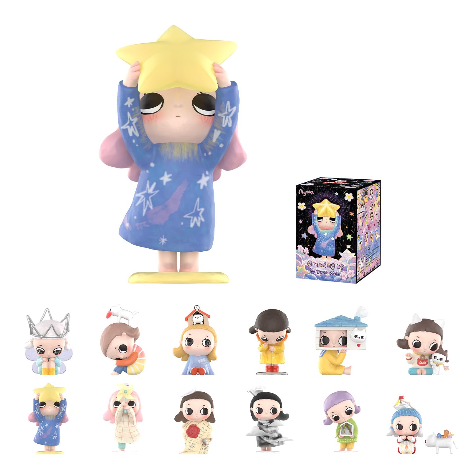 Amazon.com: POP MART Nyota Growing up by Your Way Series Figures