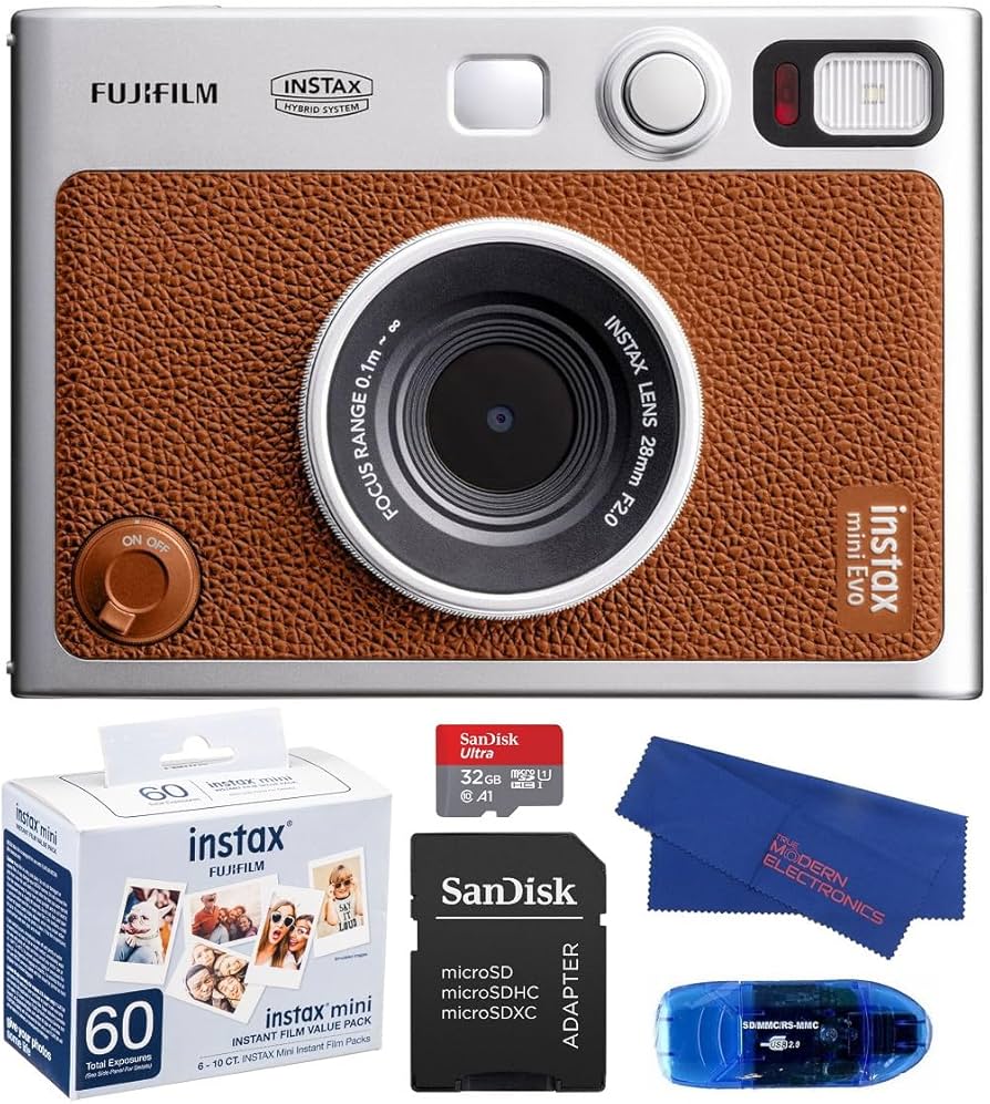 Amazon.com : Fujifilm INSTAX MINI EVO Hybrid Instant Camera (Brown