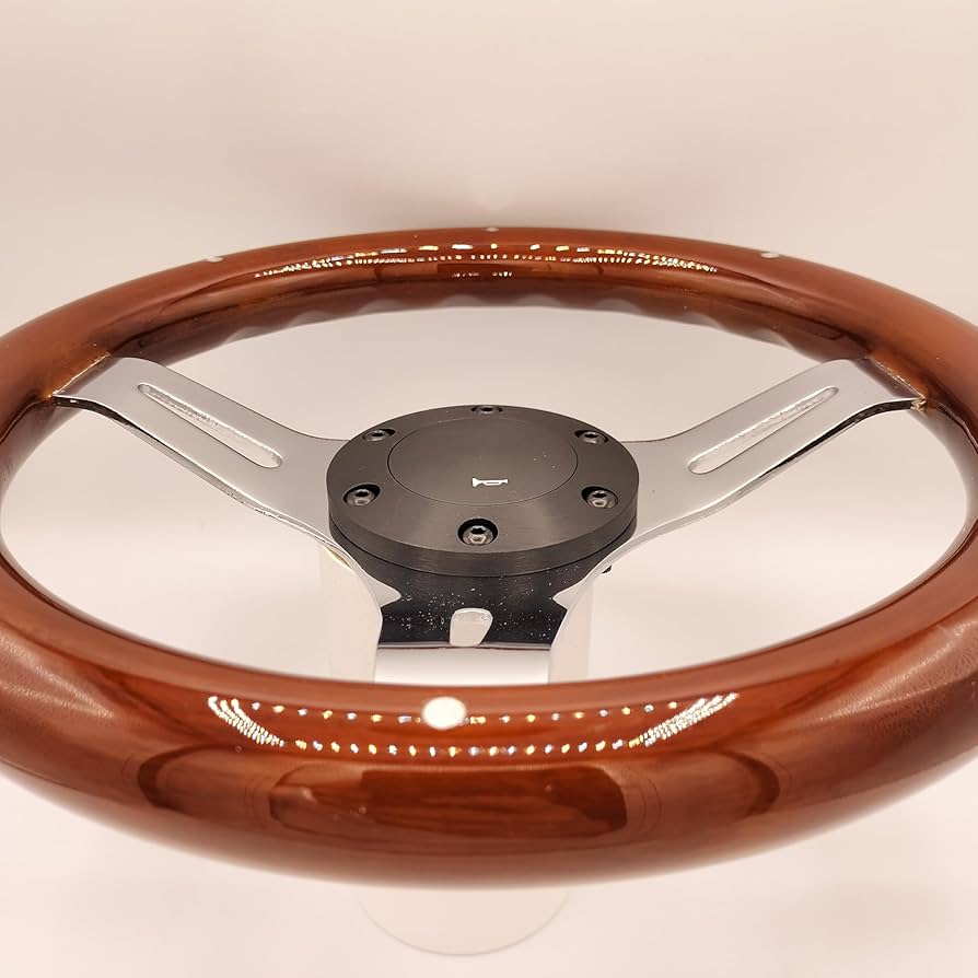 Amazon | 290mm 小径ステアリングホイール ウッド 29パイ 29Φ 旧車