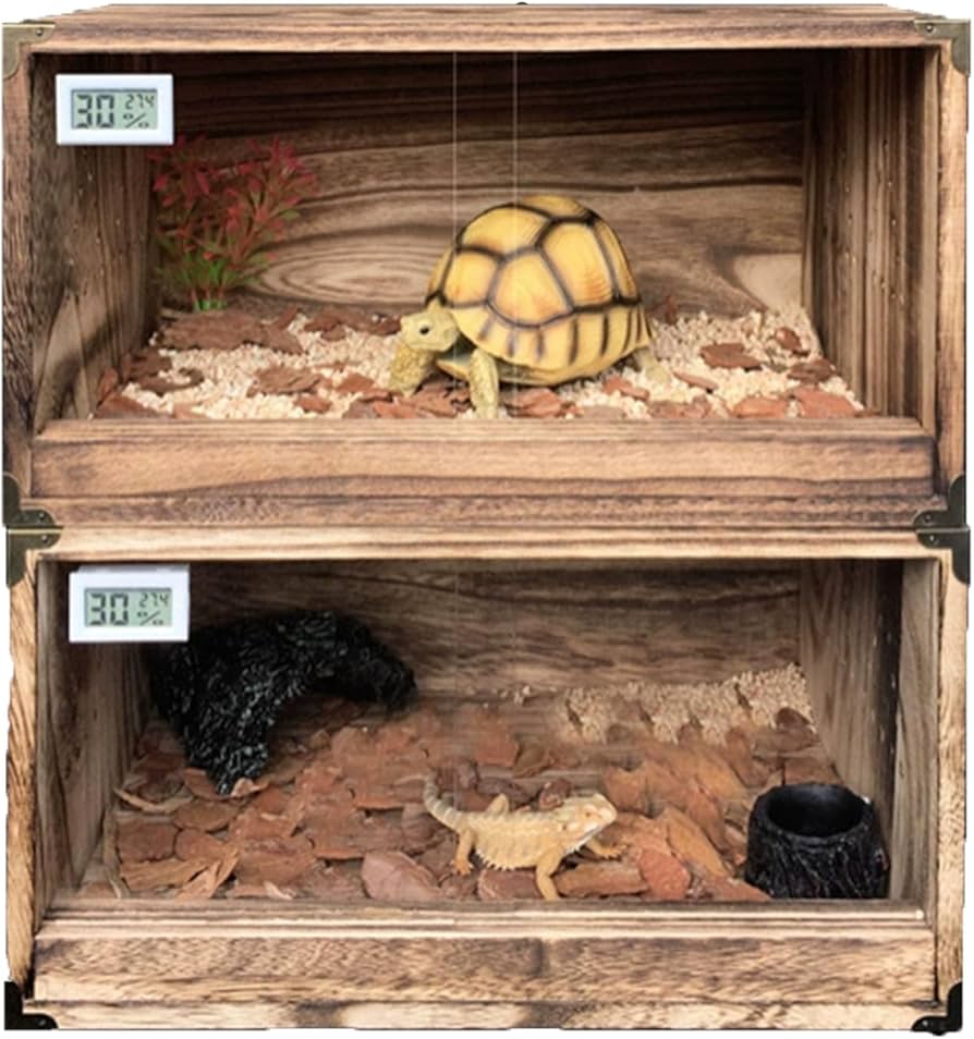 Amazon | Takimi 爬虫類 ケージ リクガメ ケース 天然桐材＋アクリル