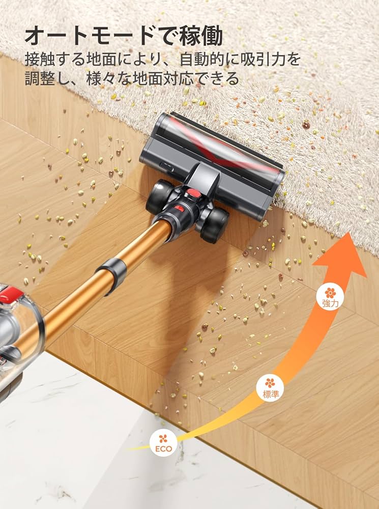 Amazon | コードレス掃除機 【2024進級版】38000pa強力吸引 自立式