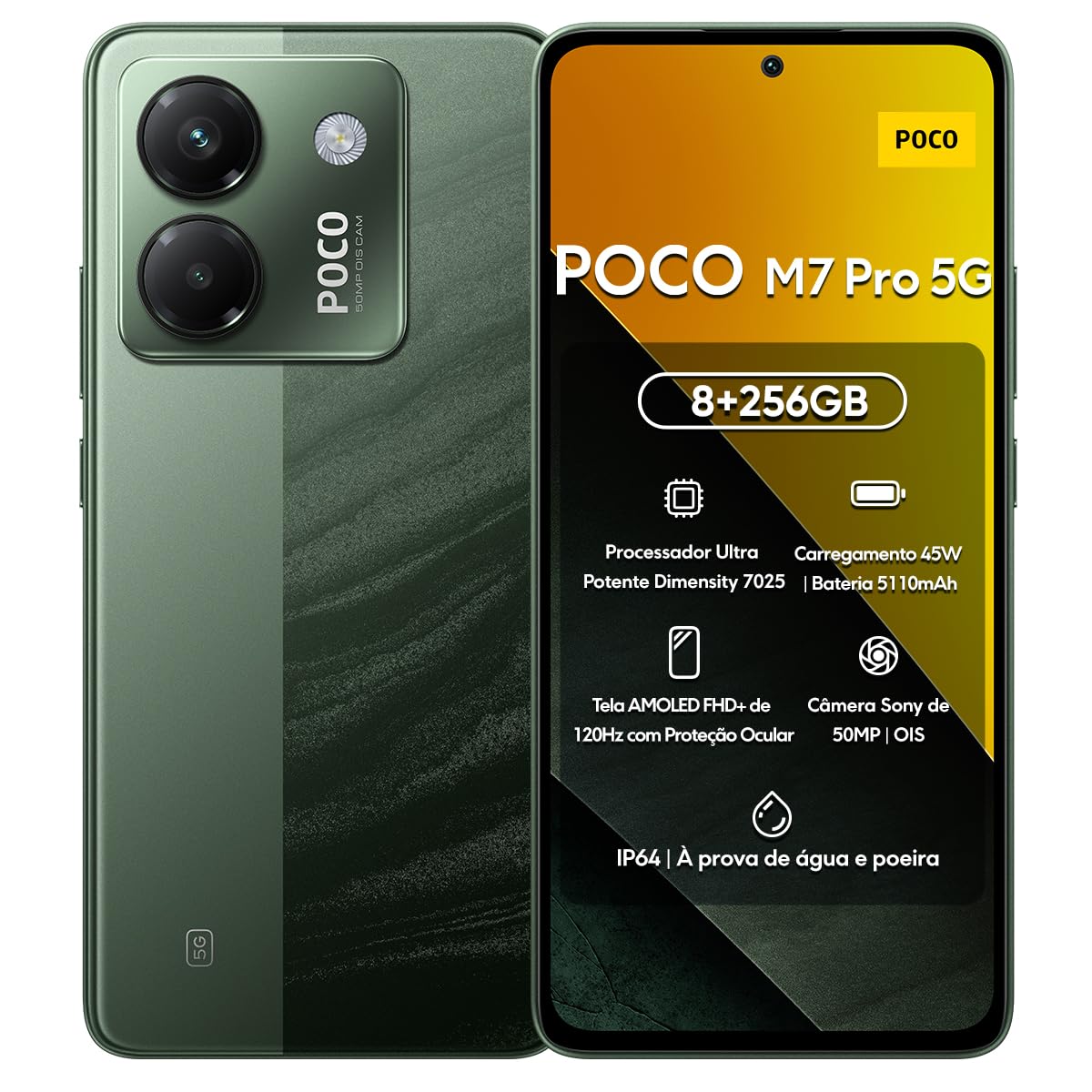 Amazon.com: Poco M7 Pro 5G (256GB + 8GB) (for Tmobile Mint Tello
