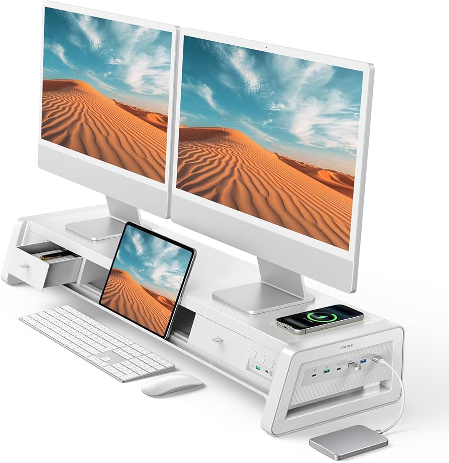 Amazon.co.jp: VAYDEER 金属製デュアルモニタースタンド スマホ専用