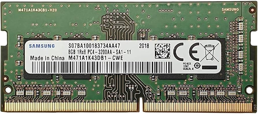 Samsung 8GB DDR4 3200MHz PC4-25600 (PC4-3200AA) CL22 SODIMM 1Rx8
