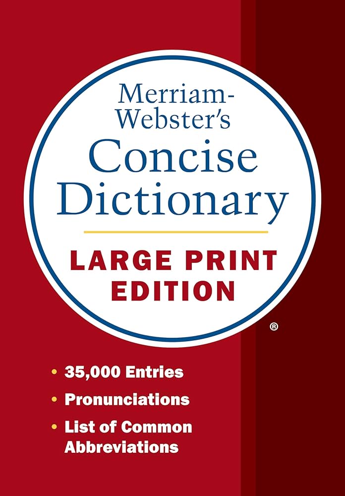 Amazon.com: Merriam-Webster's Concise Dictionary: Large Print