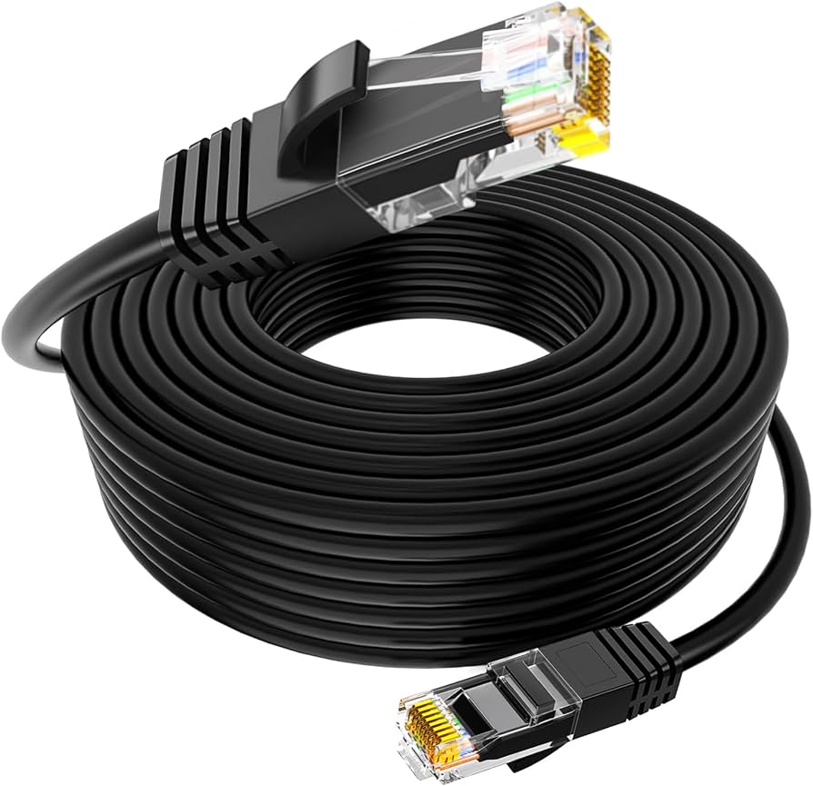 100m PoE防犯カメラ対応 Cat6 屋外高耐久LANケーブル コネクタ無し