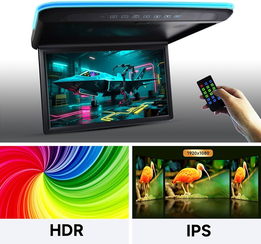 Amazon.com: 17.3 Inch Car Overhead Flip Down Monitor Screen