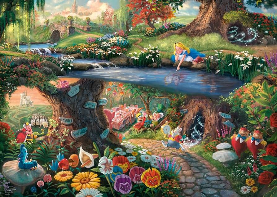 Amazon.com: Schmidt | Thomas Kinkade: Disney Alice in Wonderland