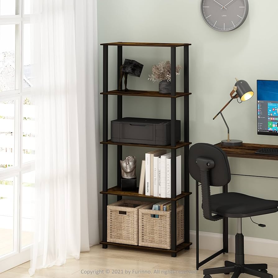 Amazon.com: Furinno Turn-S-Tube 5-Tier Multipurpose Shelf Display