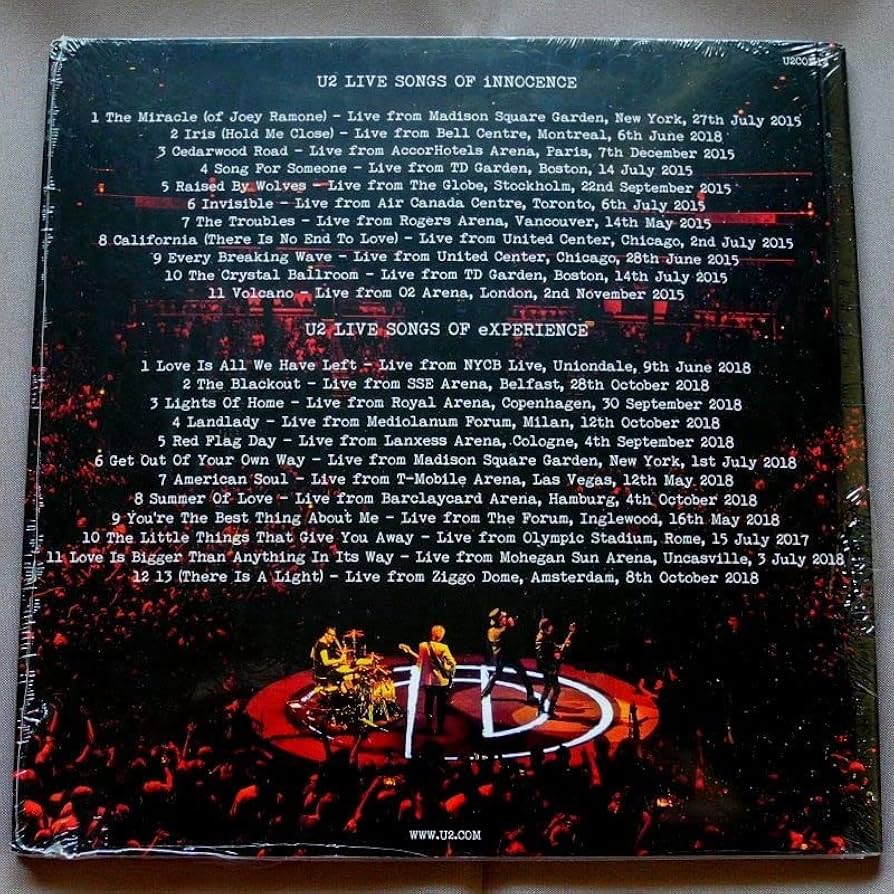 ☆非売品ファンクラブ限定☆U2 Live Songs of Innocence Live Songs of
