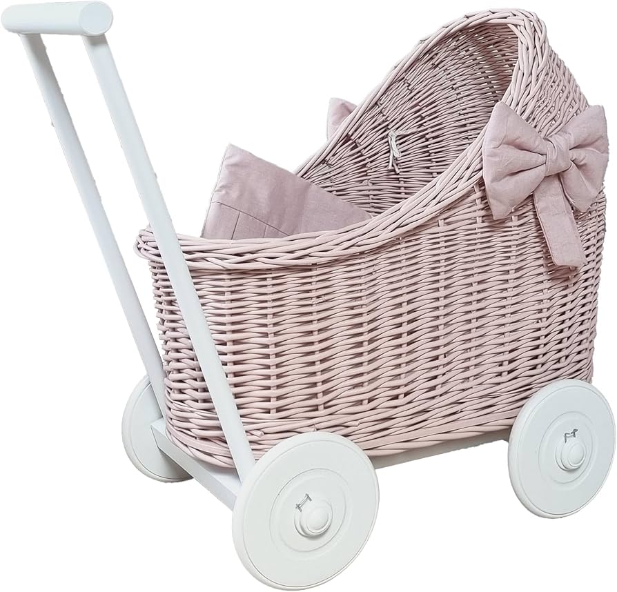 Amazon.co.jp: Wiklibox 天然ラタン人形ベビーカー - ヨーロッパで