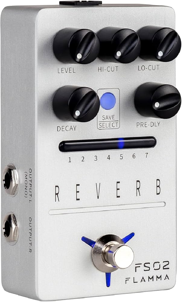 Amazon.com: FLAMMA FS02 Reverb Pedal Stereo Guitar Effects with 7