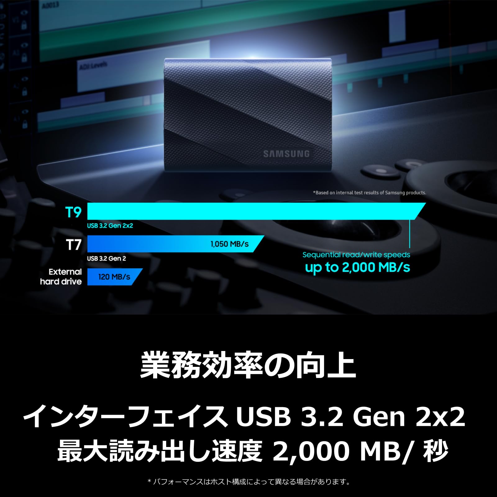 Amazon | Samsung T9 2TB 外付けSSD USB3.2 Gen2×2 最大2,000MB/秒