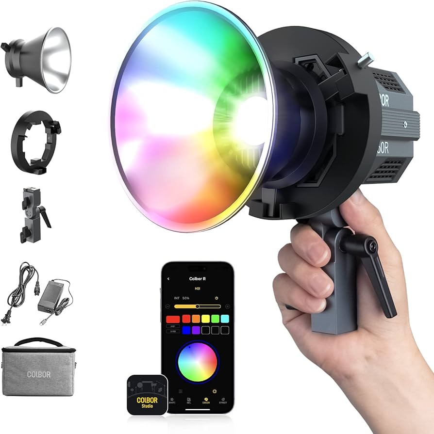 Amazon.com : Video Light, COLBOR CL60R RGB COB Continuous Output