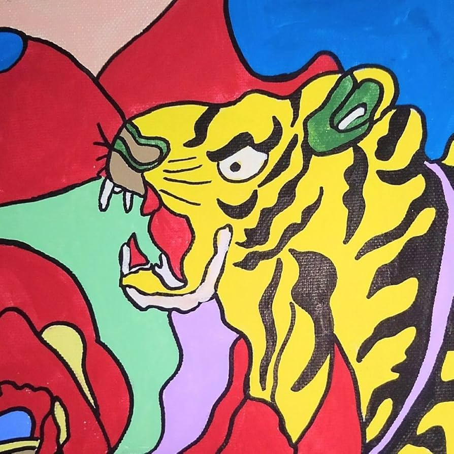 ジミー大西「王と友だち 2004」油彩 F4号 肉筆 サインあり ジミー大西