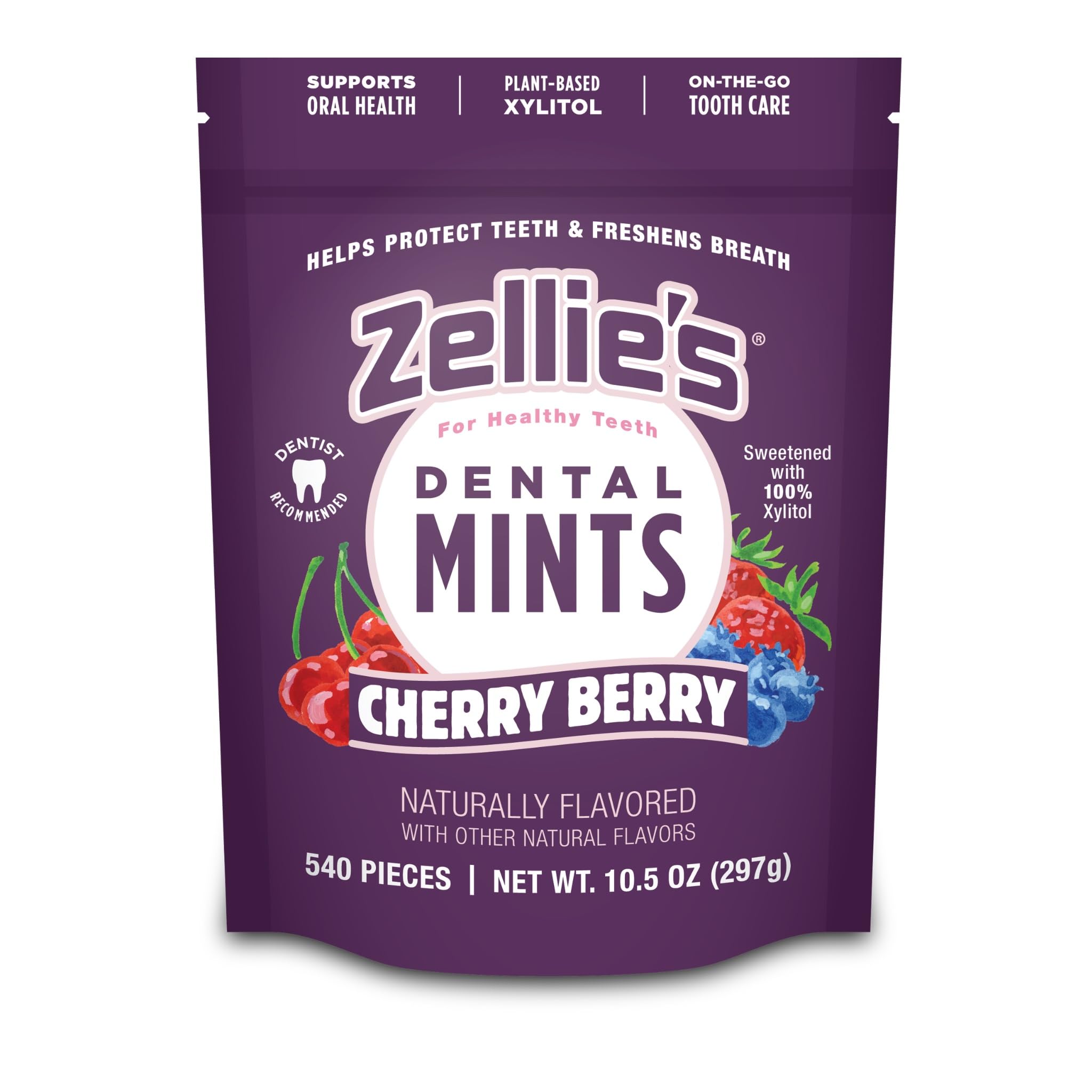 Amazon.com : Zellie's | 100% Xylitol Cherry Berry Breath Mints