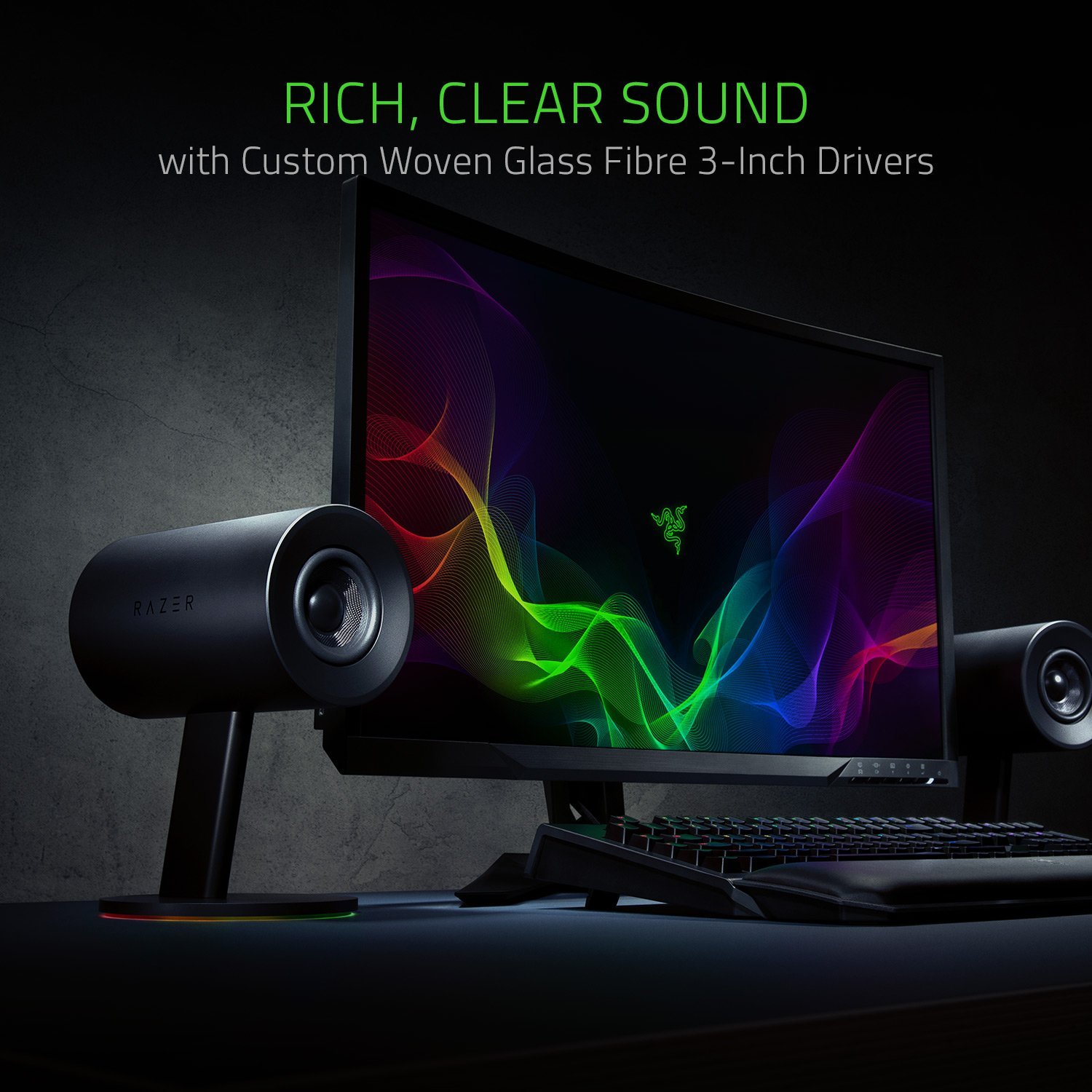 Amazon.com: Razer Nommo Chroma - Computer Speakers, Rear Bass