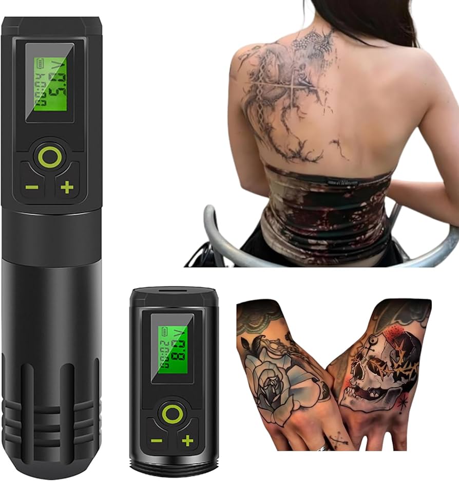 Amazon.co.jp: YMSCIKSJ ワイヤレスタトゥーマシン、充電式コードレス