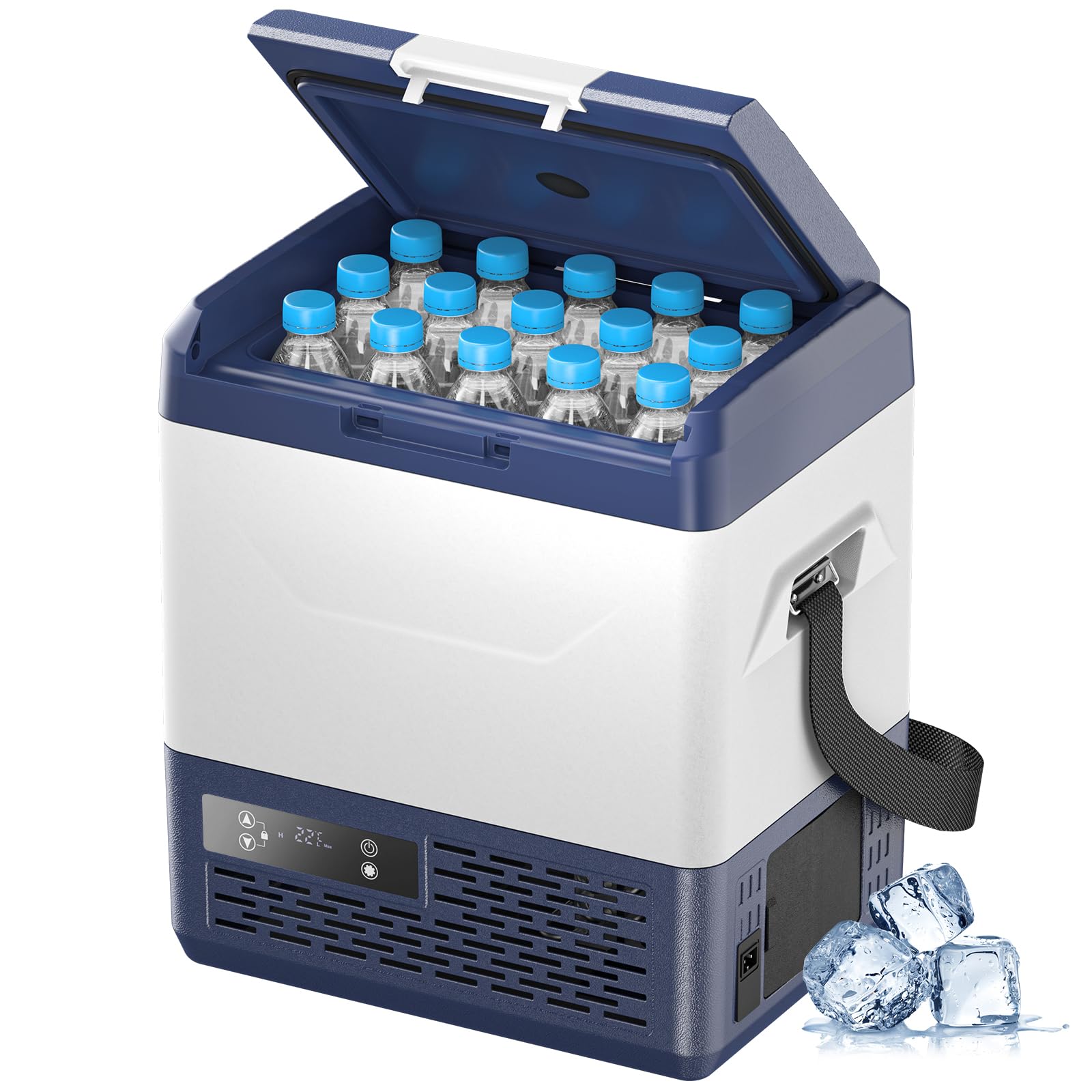 Amazon.co.jp: Brehobo ポータブル冷蔵庫 15L -20℃～20℃ 急速冷凍 車載