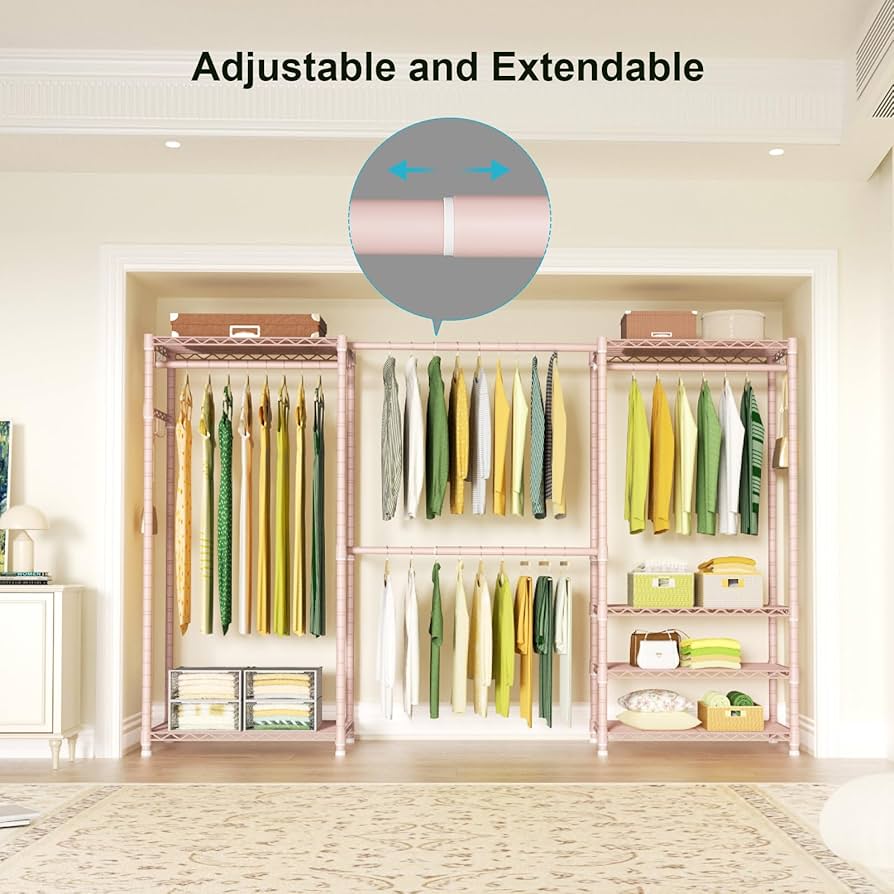 Amazon.com: Ulif E1 Heavy Duty Closet Garment Rack, 6 Tiers