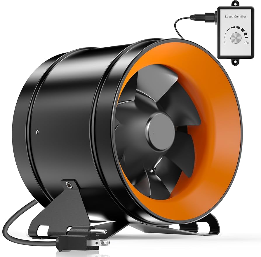 Amazon.co.jp: Hon&Guan ダクトファン 200mm 強力 無段階調速可能