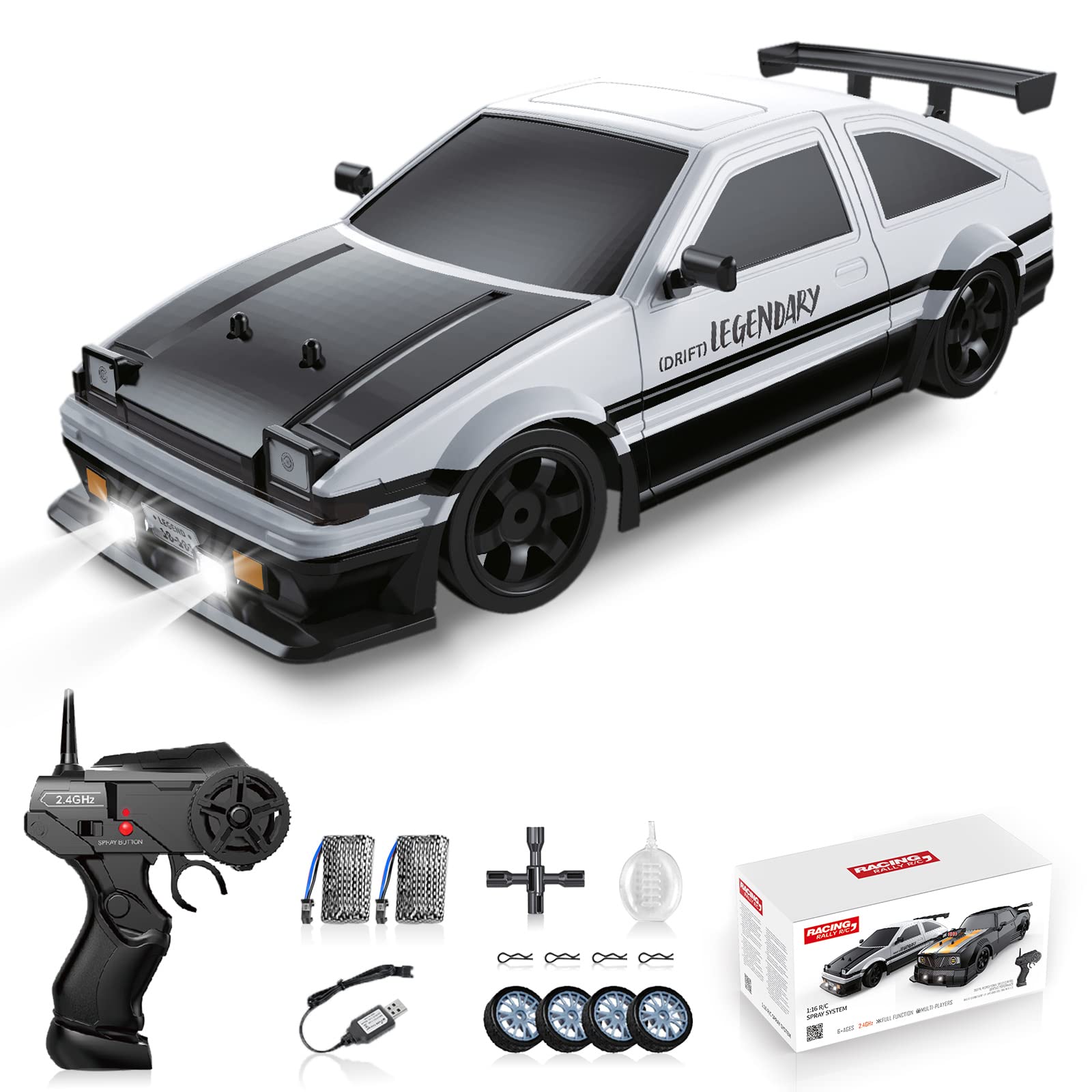 Amazon.co.jp: Sakeye RCドリフトカー 2.4GHz 1:16スケール 4WD 高速