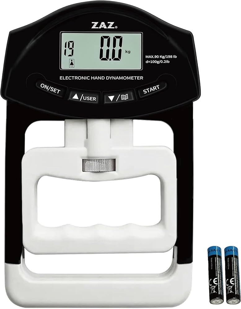 Amazon | ZAZ デジタル握力計 電池付 家庭用 デジタルハンドグリップ
