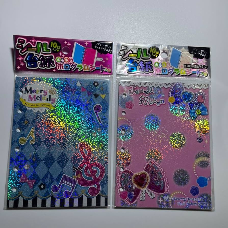 Amazon.co.jp: シール シート 台紙 リボン 音符 平成レトロ : おもちゃ