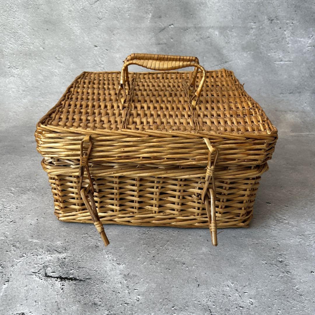 Amazon.co.jp: 昭和レトロ 昭和 バスケット ピクニックバスケット