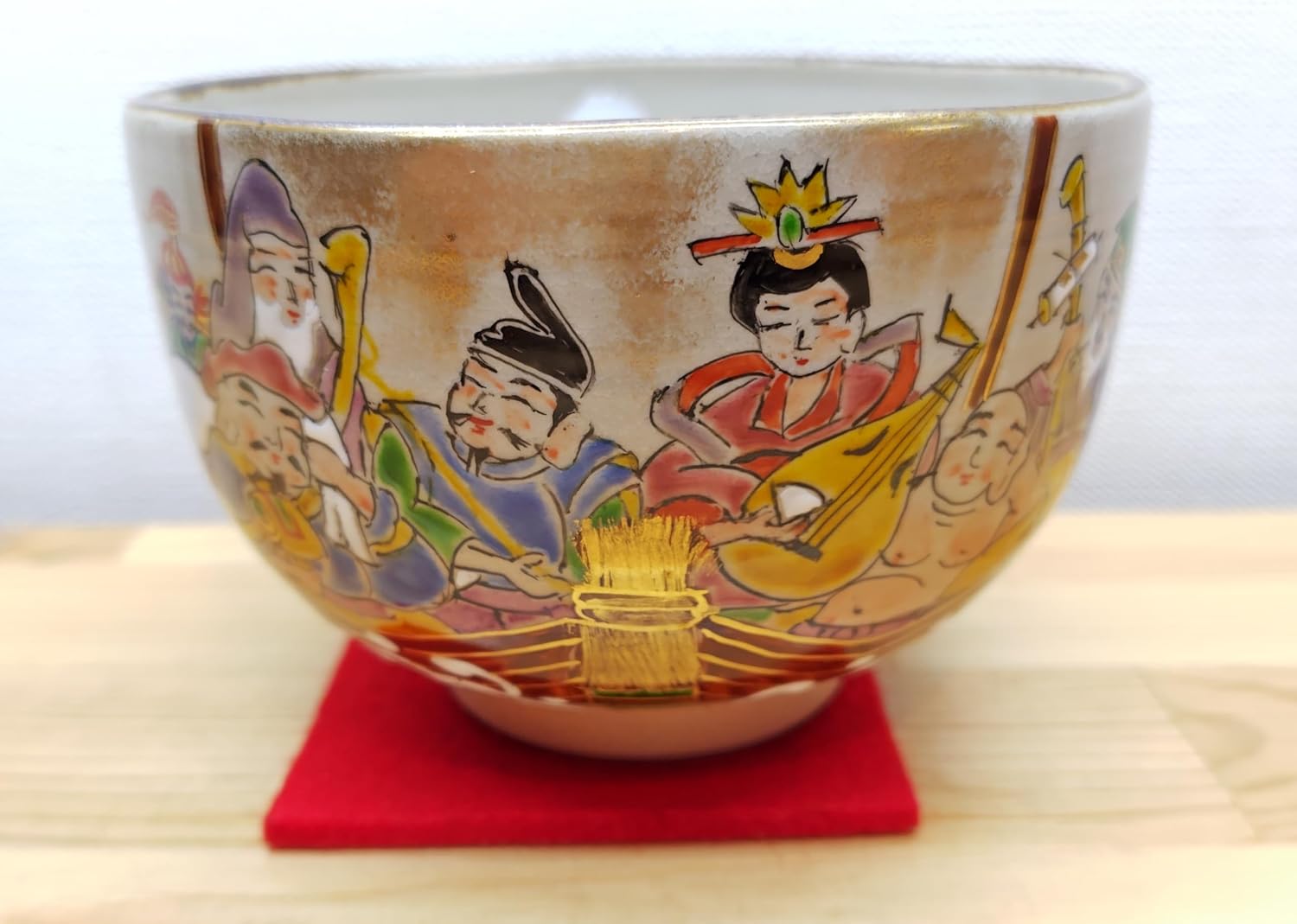 送料込【逢絢亭】茶道具 茶碗 尾高焼 高取釉 切形茶碗 楽山窯 共箱入り