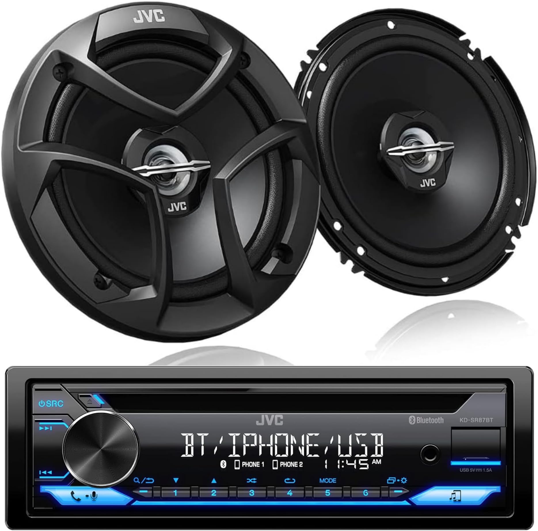 Amazon.com: JVC KD-SR87BT Bluetooth CD Car Stereo with USB Port