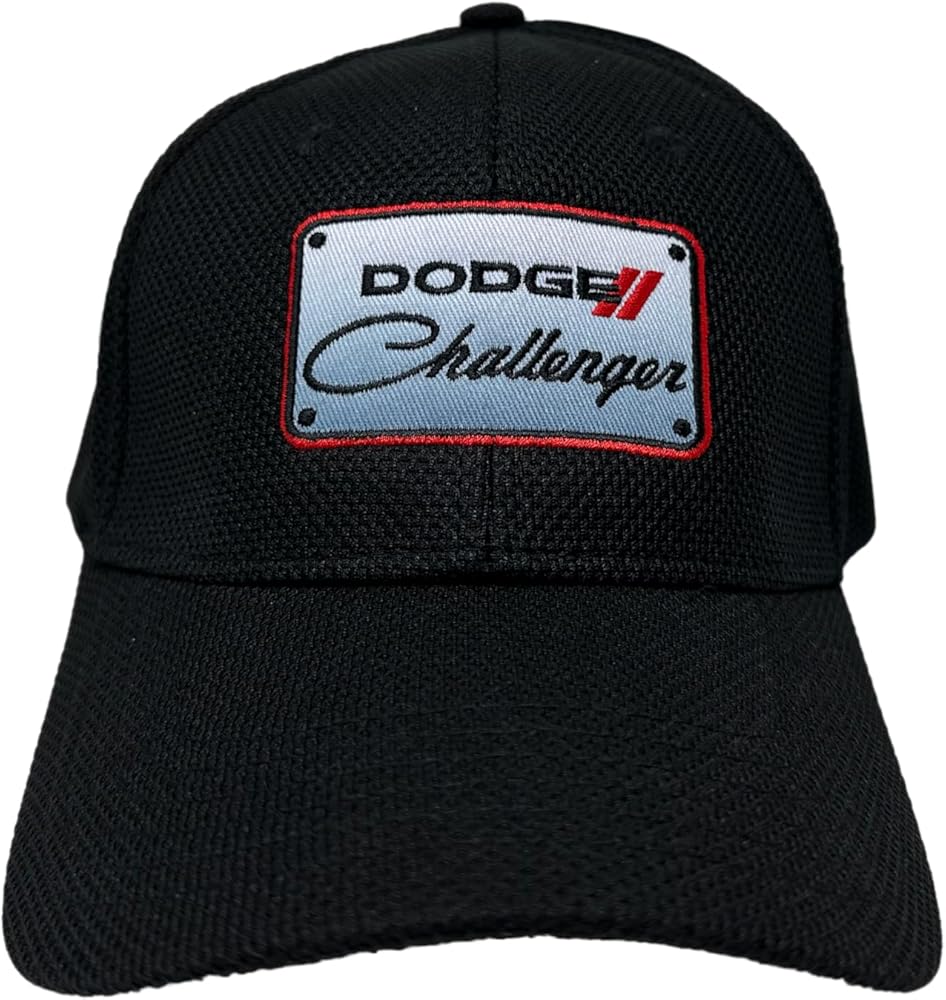 Dodge Challenger Stretch Fit Patch Hat - Embroidered Fitted Cap