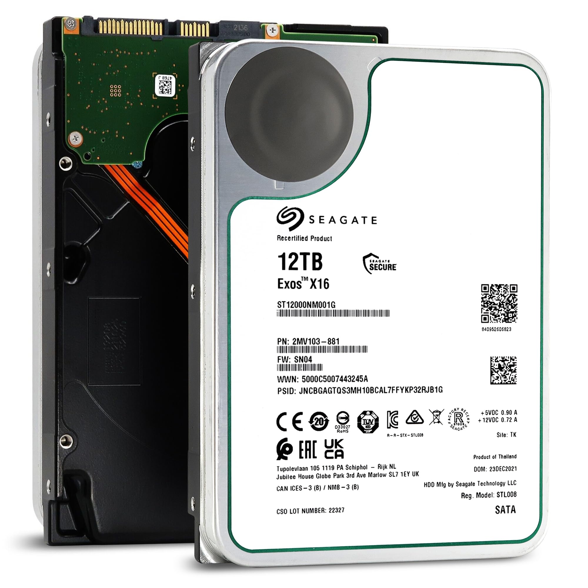 Amazon.com: Seagate Exos X16 ST12000NM001G 12 TB Hard Drive