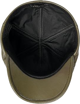 VOBOOM Leather Ivy Newsboy Caps 6 Panel Cabbie Beret Hat (7 1/4