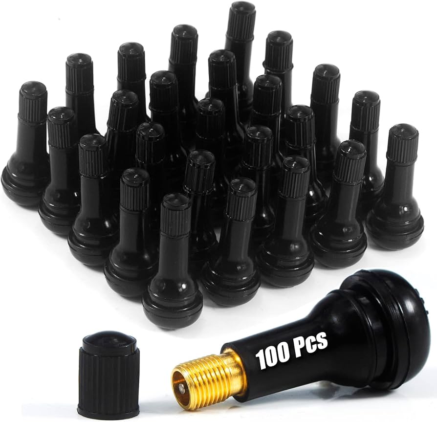 Amazon | JiiinMiiin エアバルブ TR413 キャップ付き チューブレス