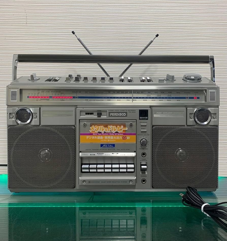 Amazon.co.jp: 動作品 ヒタチ PERDISCO パディスコ TRK-8290 ラジカセ