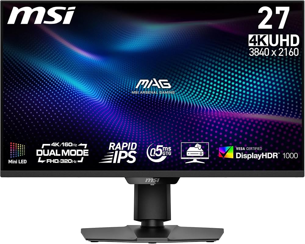 MS MAG 274UPDF E16M 27-Inch 4K UHD Gaming Monitor, 3840 x 2160