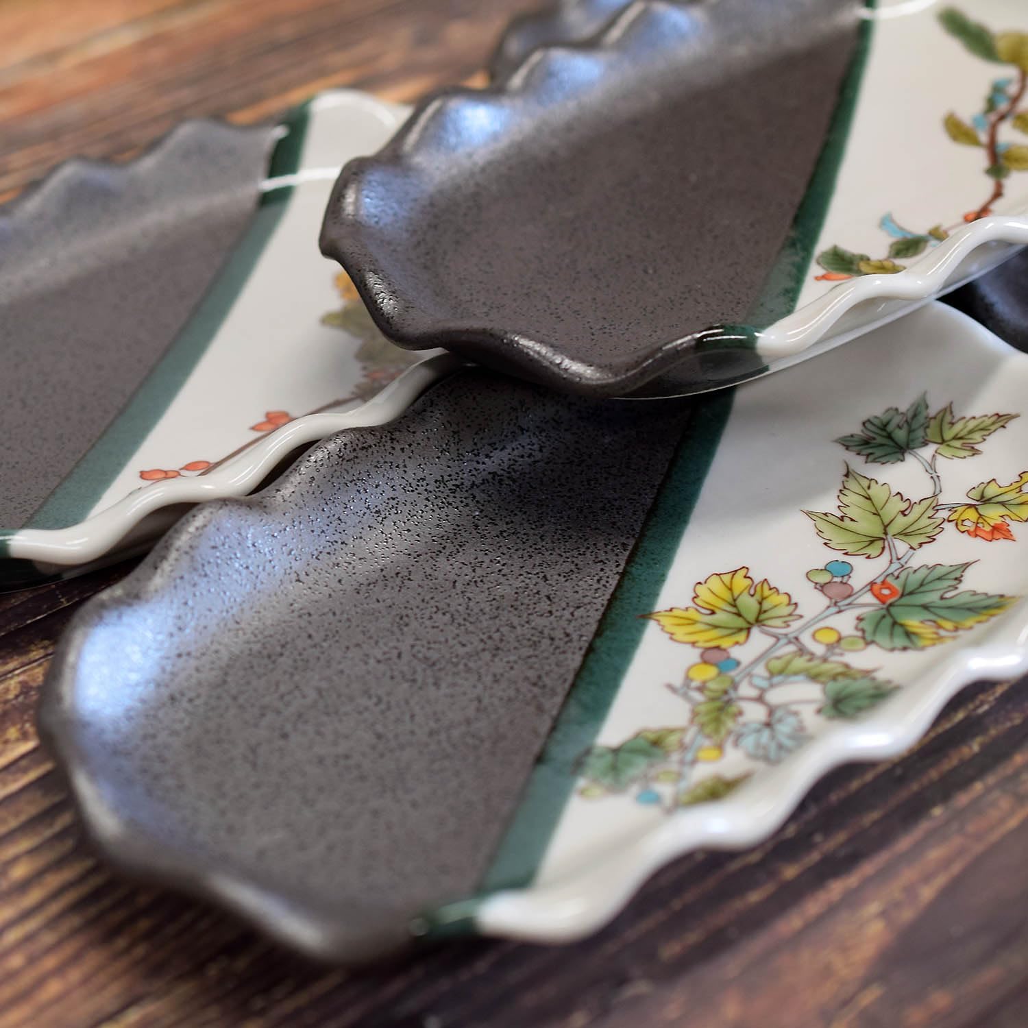 古伊万里 染付 小皿 ナス 茄子 江戸時代 金直し 金継ぎ 骨董