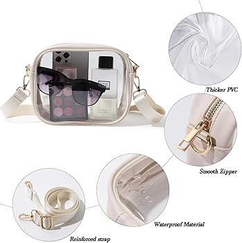 Amazon.com: TOBVZOO Clear Purse Crossbody Bag for Women Stadium