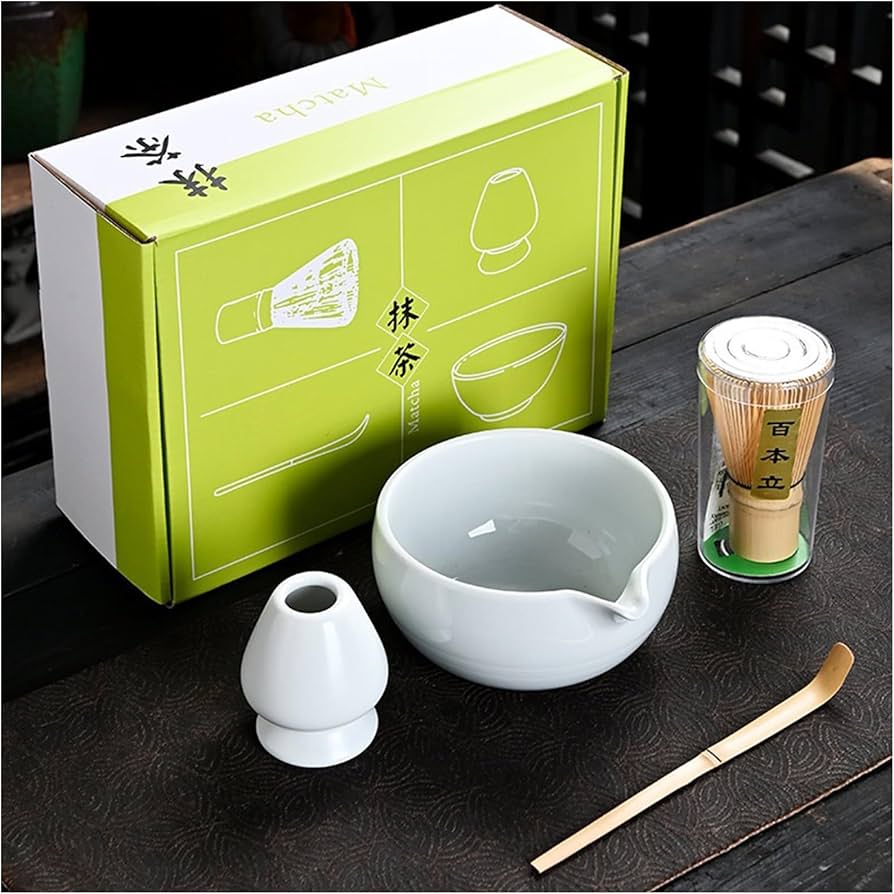 Amazon.co.jp: 抹茶セット（7入） 注ぎ口付き抹茶碗 お点前セット 抹茶