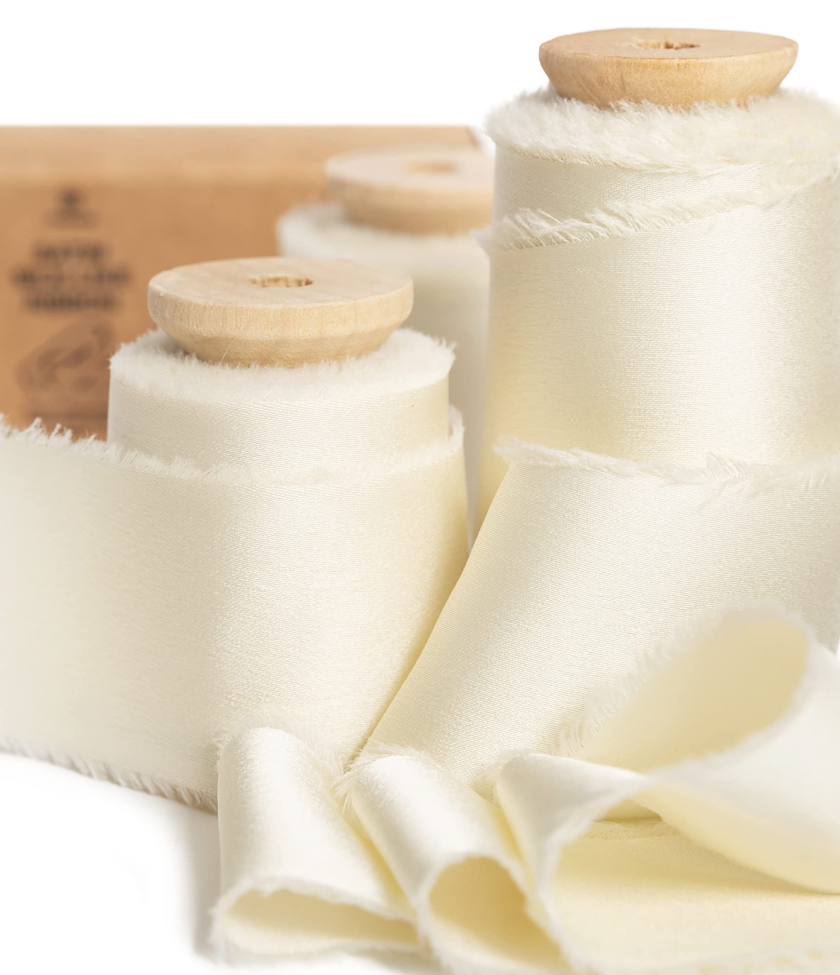 Amazon.com: Vitalizart White Silk Satin Ribbon 1-1/2 inch x 15