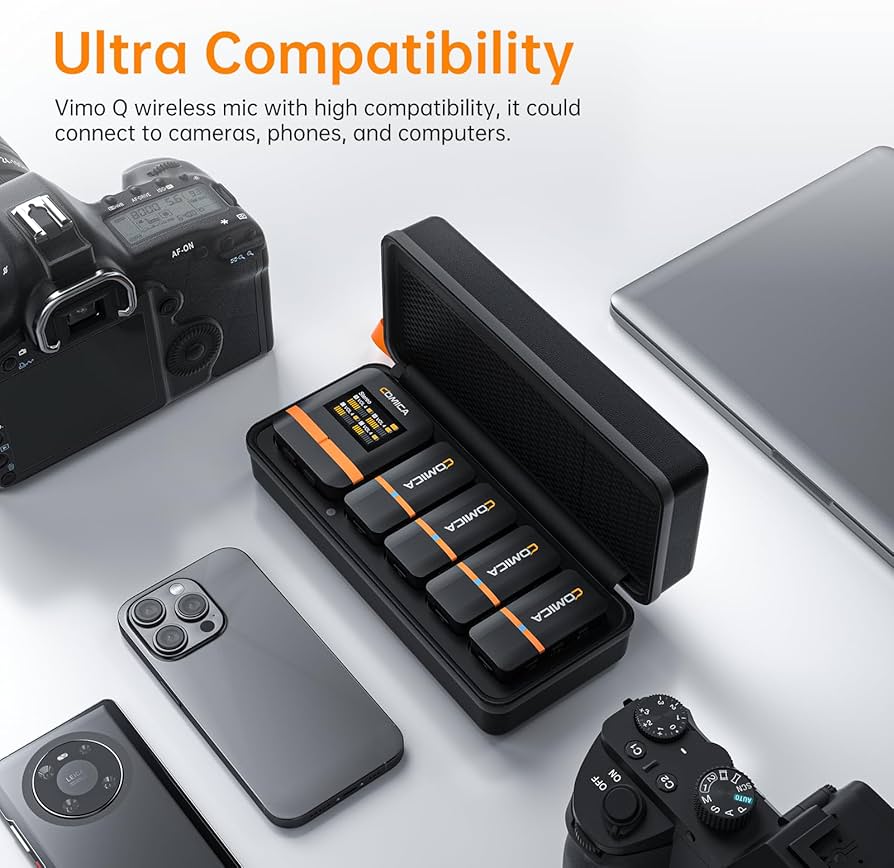 Amazon.co.jp: Comica Vimo Q 送信機4台+受信機1台 黒ワイヤレス