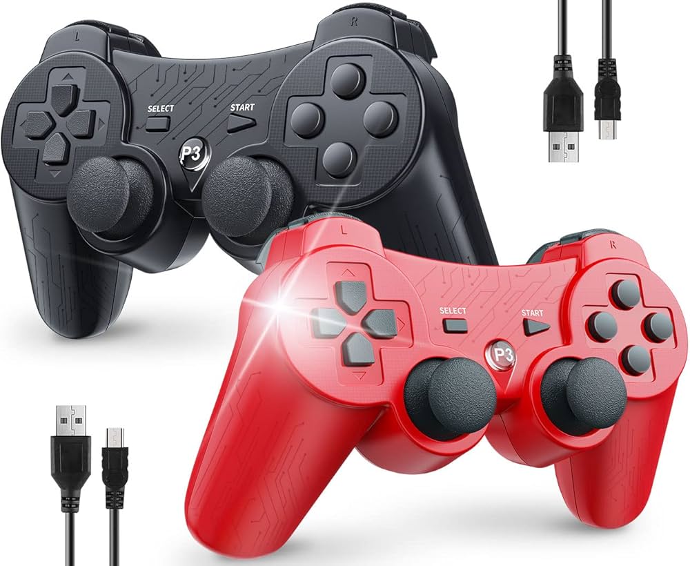 Amazon.com: OKHAHA Controller 2 Pack for PS3 Wireless Controller