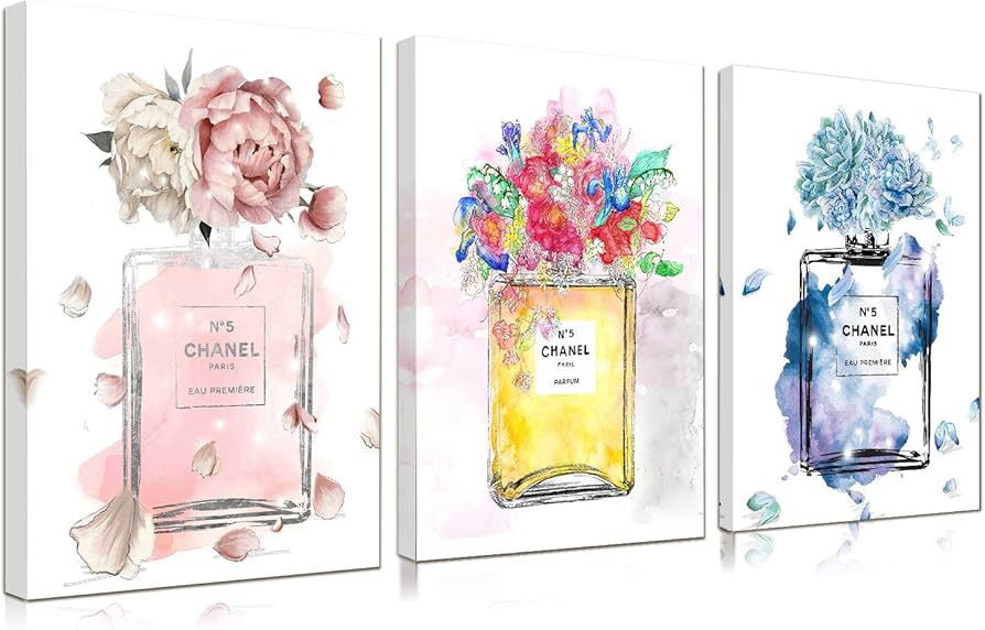 Amazon.co.jp: アートパネル シャネル 香水 ポスター ピンク 花 アート