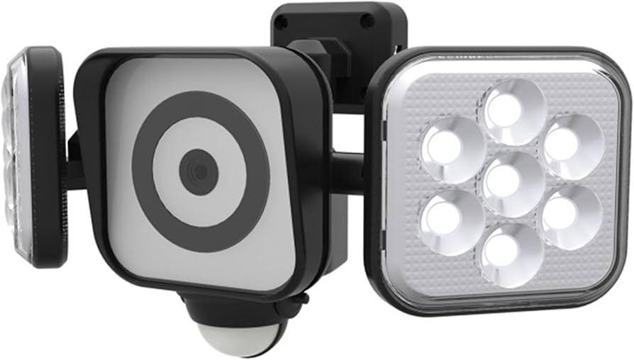 Amazon | ムサシ RITEX フリーアーム式LEDセンサーライト防犯カメラ(8W
