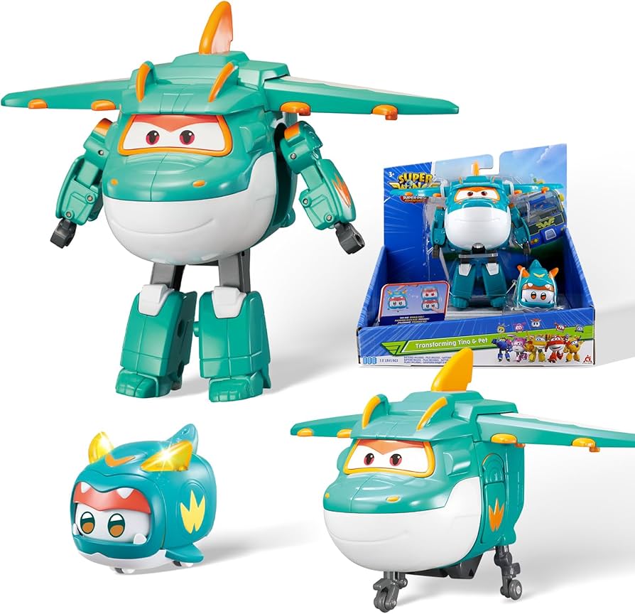 Super wings Transforming Tino & Pet transformables Robot