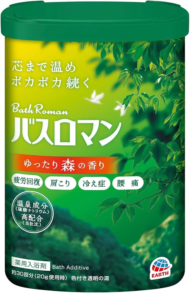 Amazon | バスロマン ゆったり森の香り 600g 入浴剤 薬用 お風呂 医薬