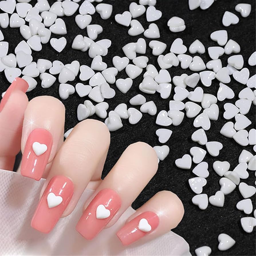 Amazon.co.jp: VTEERY(みさ) ハート ネイルパーツ 約100個入り 3d 立体