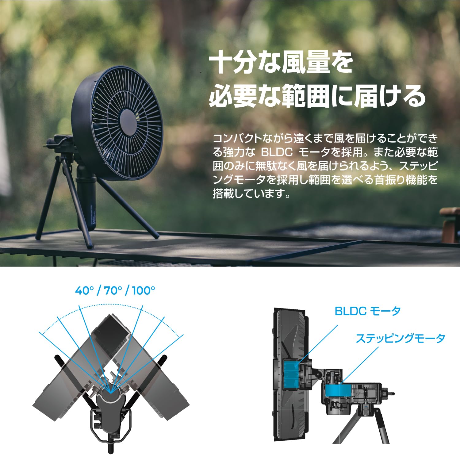 Amazon | エレコム NESTOUT 扇風機 サーキュレーター アウトドアファン